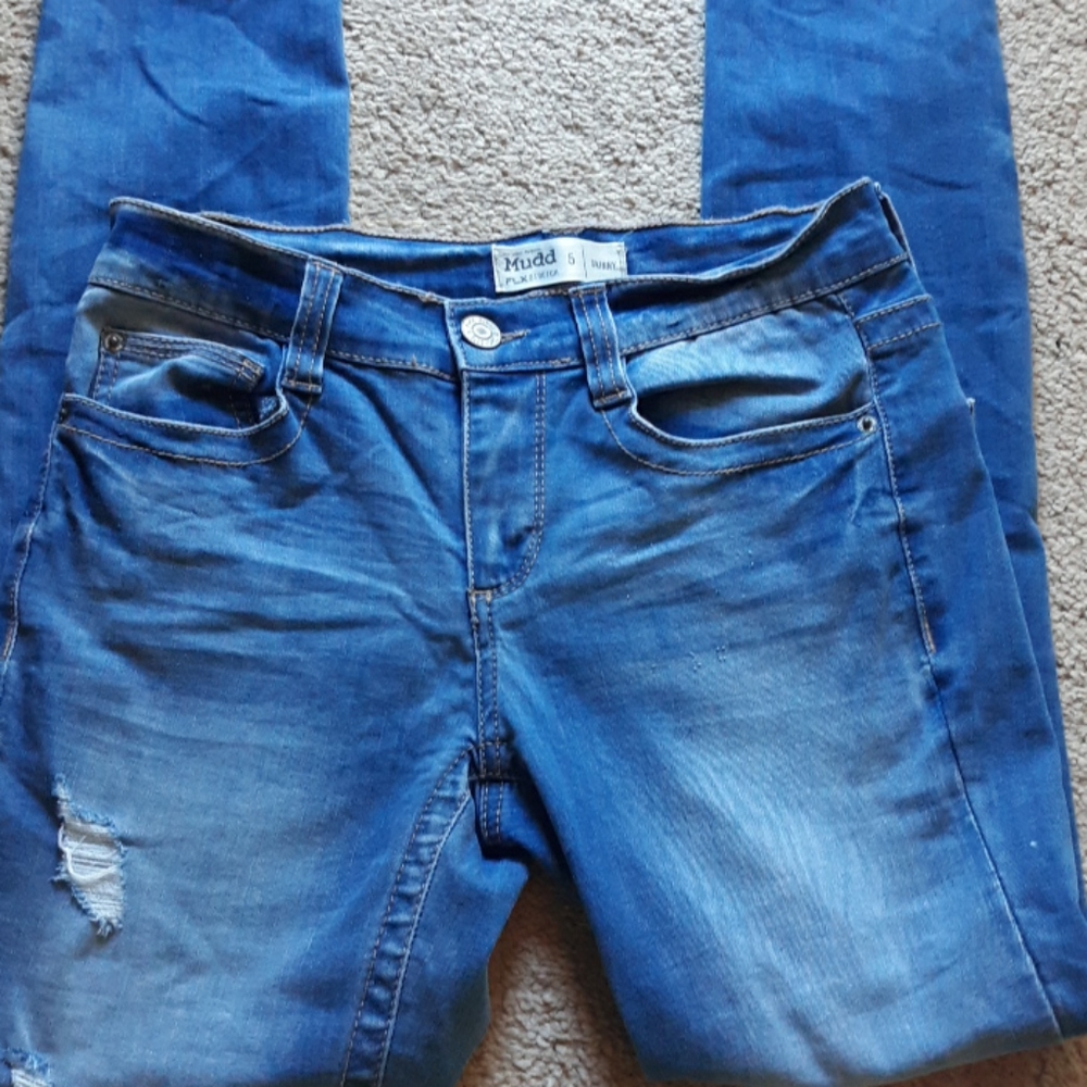 Mudd Light Wash Distressed Skinny Jeans